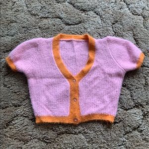 Pink Crop top sweater size S.